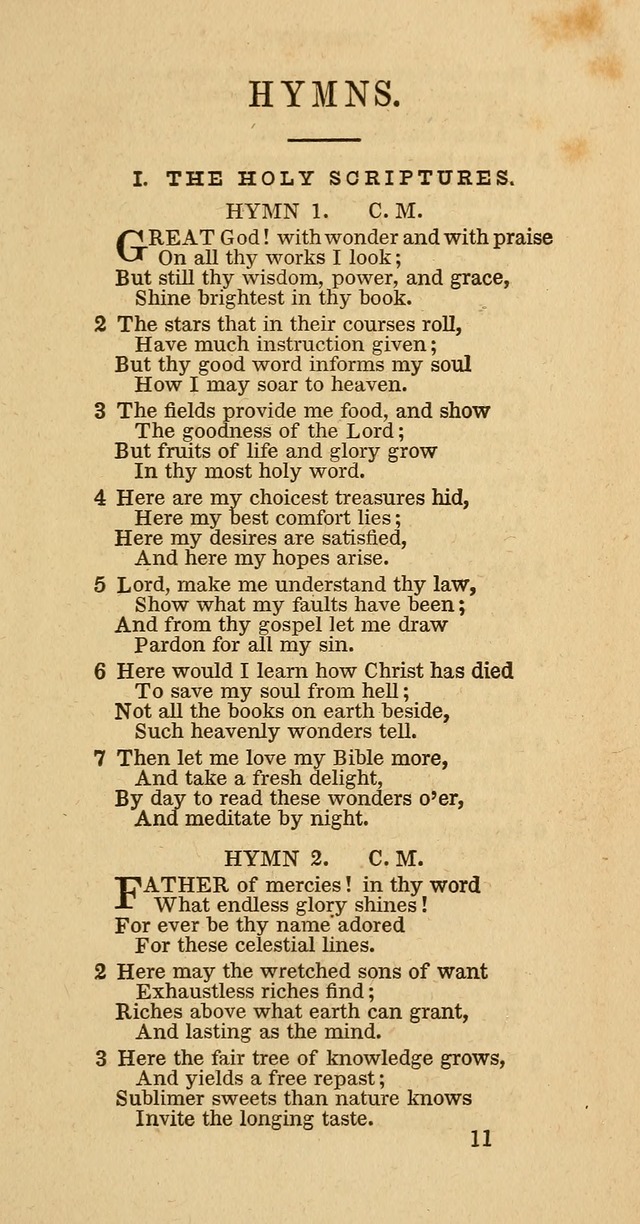 Hymns of the Protestant Episcopal Church of the United States, as authorized by the General Convention: with an additional selection page 11