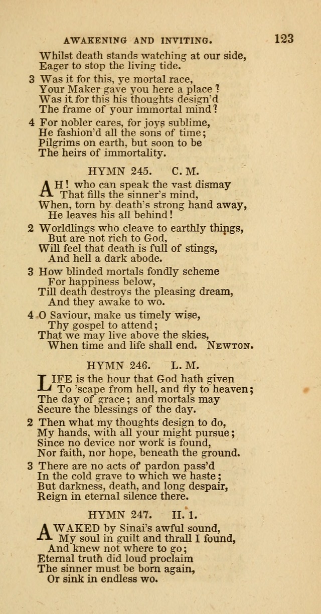 Hymns of the Protestant Episcopal Church of the United States, as authorized by the General Convention: with an additional selection page 123