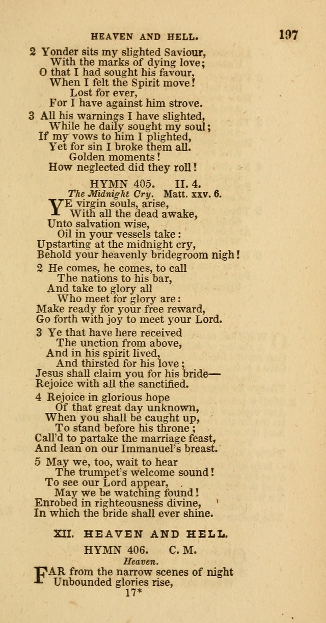 Hymns of the Protestant Episcopal Church of the United States, as authorized by the General Convention: with an additional selection page 197