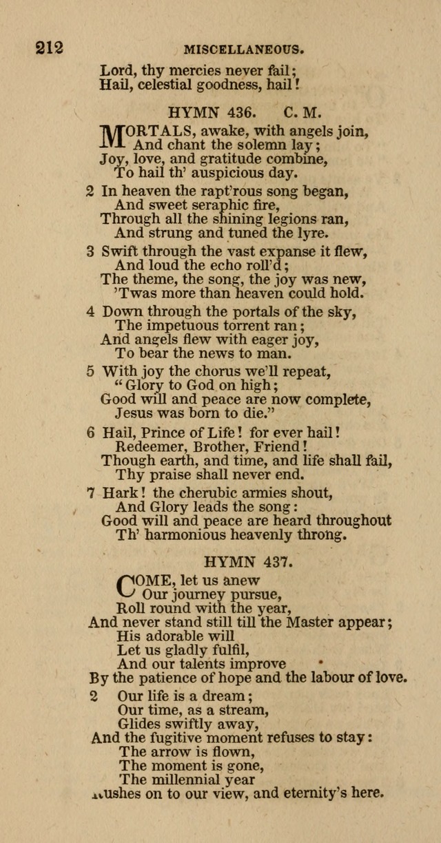Hymns of the Protestant Episcopal Church of the United States, as authorized by the General Convention: with an additional selection page 212