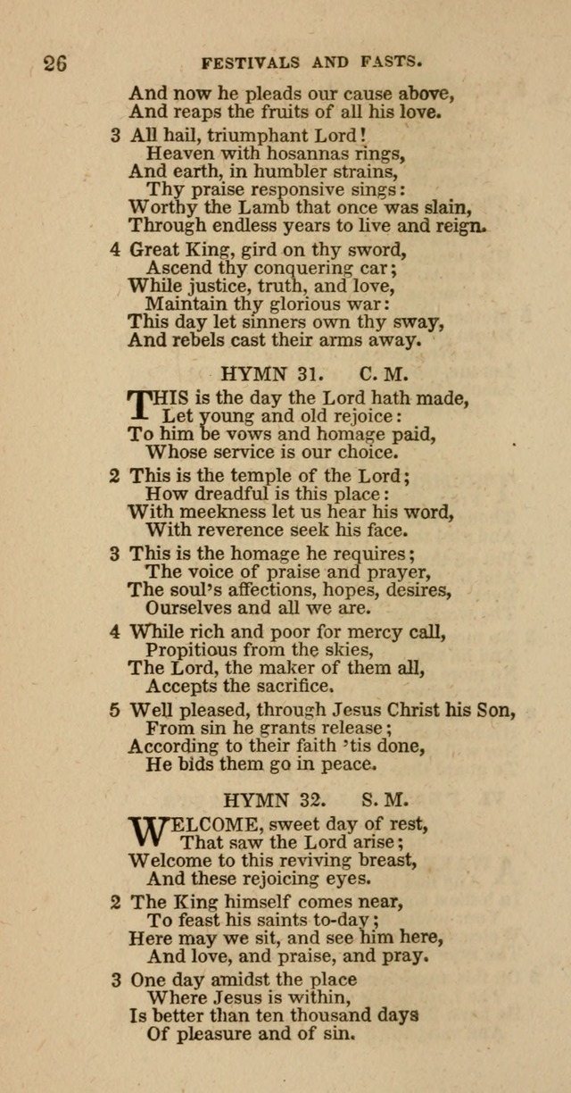Hymns of the Protestant Episcopal Church of the United States, as authorized by the General Convention: with an additional selection page 26