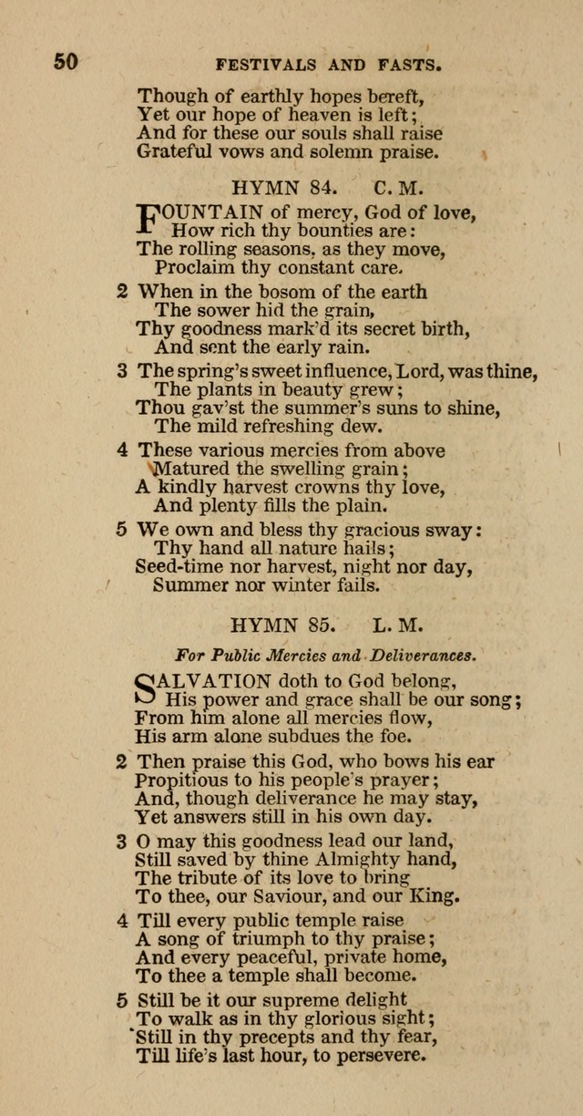 Hymns of the Protestant Episcopal Church of the United States, as authorized by the General Convention: with an additional selection page 50