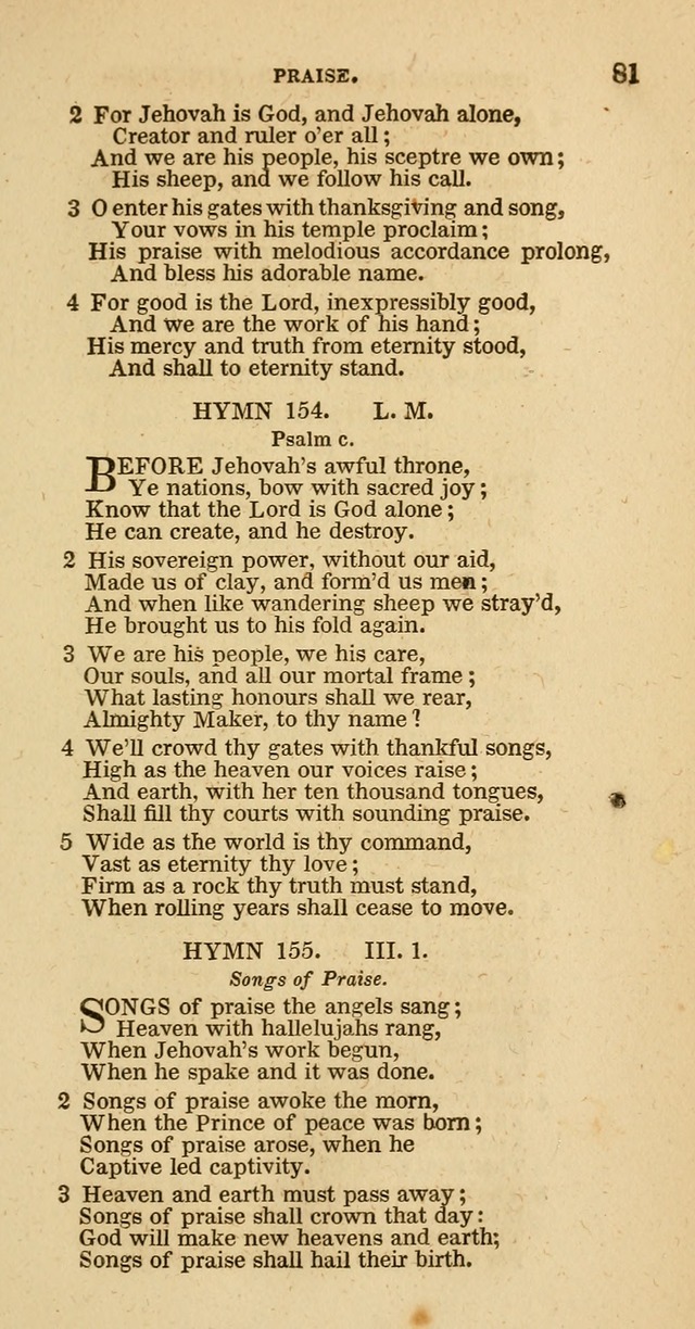 Hymns of the Protestant Episcopal Church of the United States, as authorized by the General Convention: with an additional selection page 81