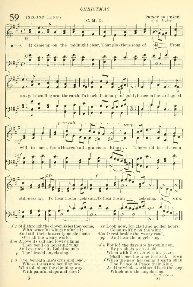 The Church Hymnal: revised and enlarged in accordance with the action of the General Convention of the Protestant Episcopal Church in the United States of America in the year of our Lord 1892. (Ed. B) page 129