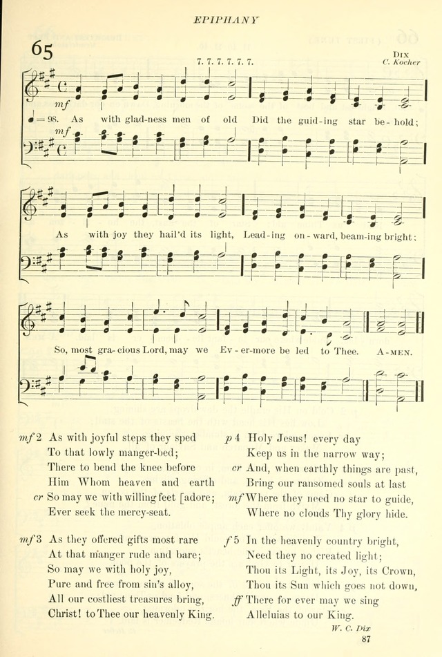 The Church Hymnal: revised and enlarged in accordance with the action of the General Convention of the Protestant Episcopal Church in the United States of America in the year of our Lord 1892. (Ed. B) page 135
