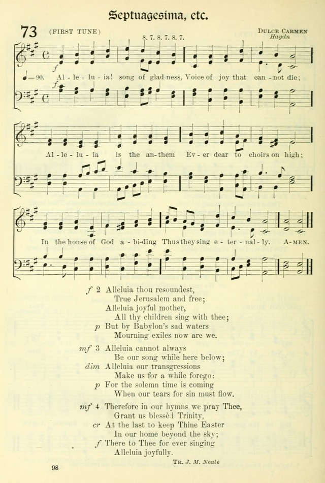 The Church Hymnal: revised and enlarged in accordance with the action of the General Convention of the Protestant Episcopal Church in the United States of America in the year of our Lord 1892. (Ed. B) page 146