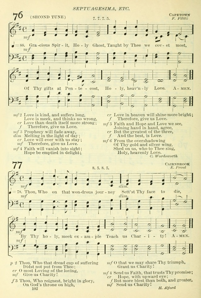 The Church Hymnal: revised and enlarged in accordance with the action of the General Convention of the Protestant Episcopal Church in the United States of America in the year of our Lord 1892. (Ed. B) page 150