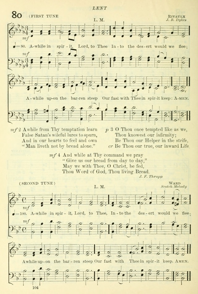 The Church Hymnal: revised and enlarged in accordance with the action of the General Convention of the Protestant Episcopal Church in the United States of America in the year of our Lord 1892. (Ed. B) page 152