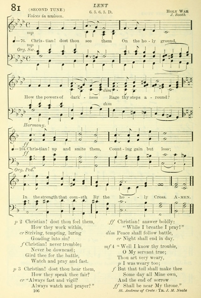 The Church Hymnal: revised and enlarged in accordance with the action of the General Convention of the Protestant Episcopal Church in the United States of America in the year of our Lord 1892. (Ed. B) page 154