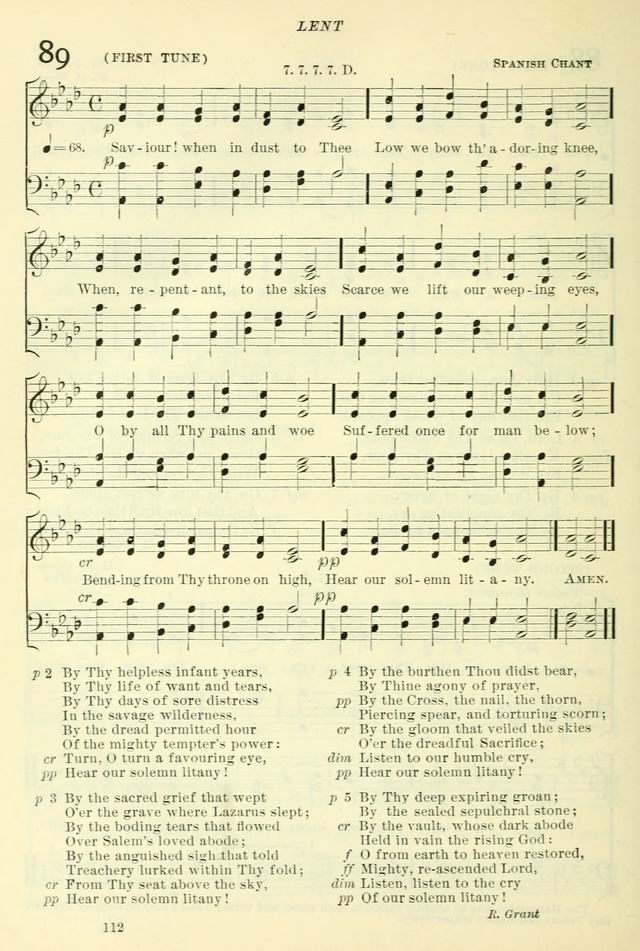 The Church Hymnal: revised and enlarged in accordance with the action of the General Convention of the Protestant Episcopal Church in the United States of America in the year of our Lord 1892. (Ed. B) page 160
