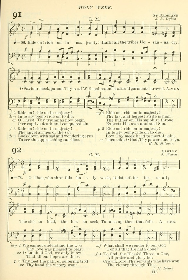 The Church Hymnal: revised and enlarged in accordance with the action of the General Convention of the Protestant Episcopal Church in the United States of America in the year of our Lord 1892. (Ed. B) page 163