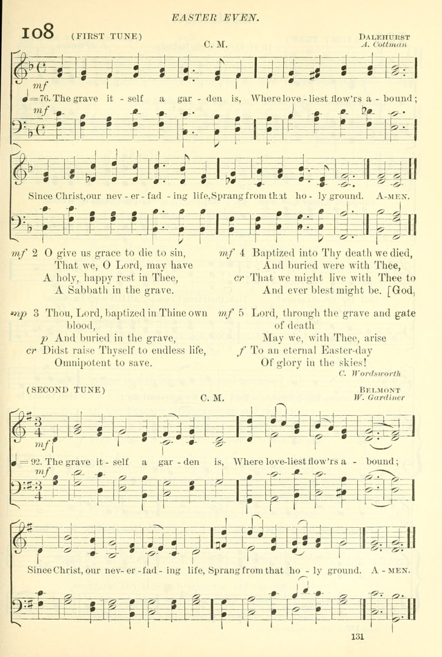 The Church Hymnal: revised and enlarged in accordance with the action of the General Convention of the Protestant Episcopal Church in the United States of America in the year of our Lord 1892. (Ed. B) page 179