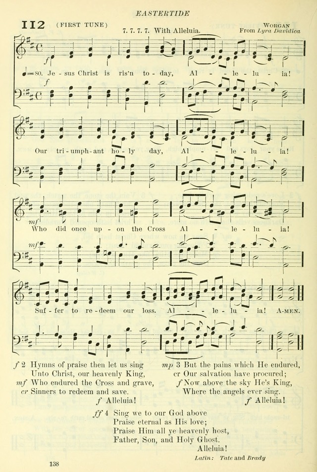 The Church Hymnal: revised and enlarged in accordance with the action of the General Convention of the Protestant Episcopal Church in the United States of America in the year of our Lord 1892. (Ed. B) page 186