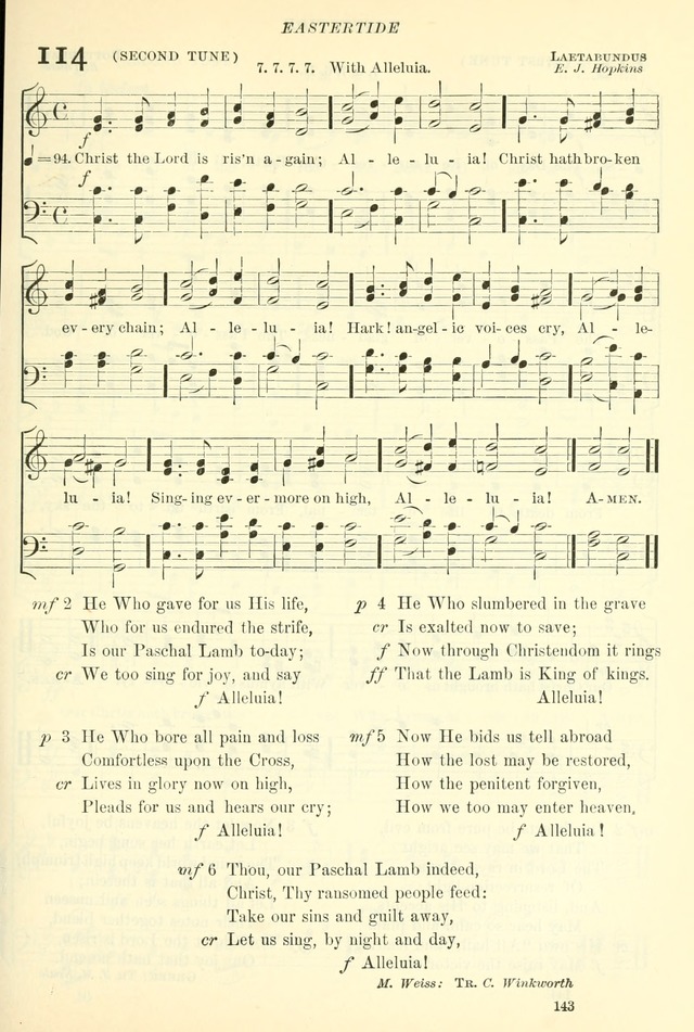 The Church Hymnal: revised and enlarged in accordance with the action of the General Convention of the Protestant Episcopal Church in the United States of America in the year of our Lord 1892. (Ed. B) page 191