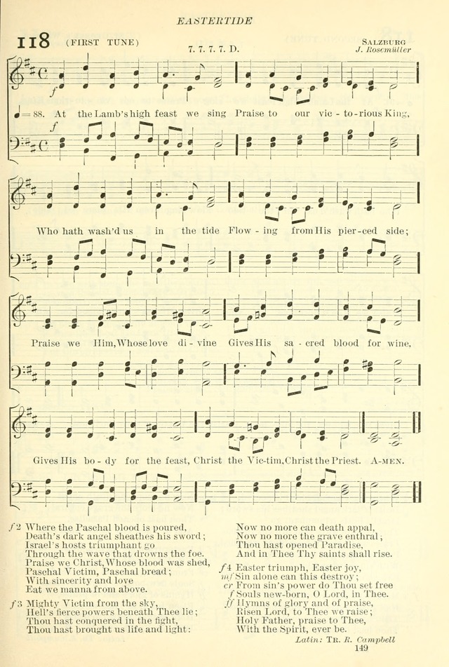 The Church Hymnal: revised and enlarged in accordance with the action of the General Convention of the Protestant Episcopal Church in the United States of America in the year of our Lord 1892. (Ed. B) page 197