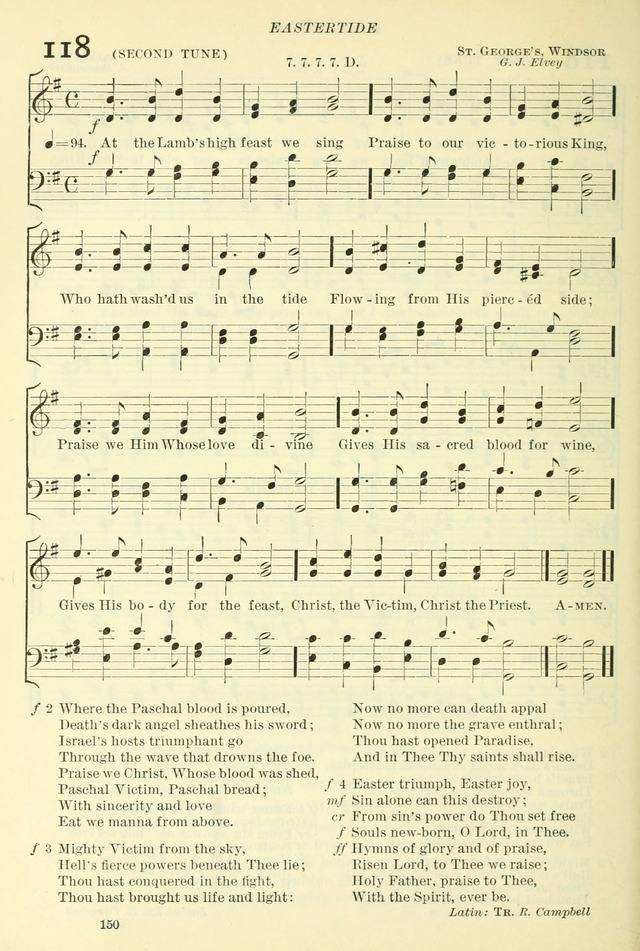The Church Hymnal: revised and enlarged in accordance with the action of the General Convention of the Protestant Episcopal Church in the United States of America in the year of our Lord 1892. (Ed. B) page 198