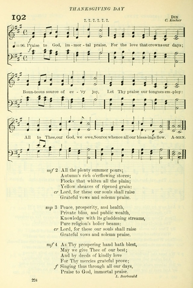 The Church Hymnal: revised and enlarged in accordance with the action of the General Convention of the Protestant Episcopal Church in the United States of America in the year of our Lord 1892. (Ed. B) page 272