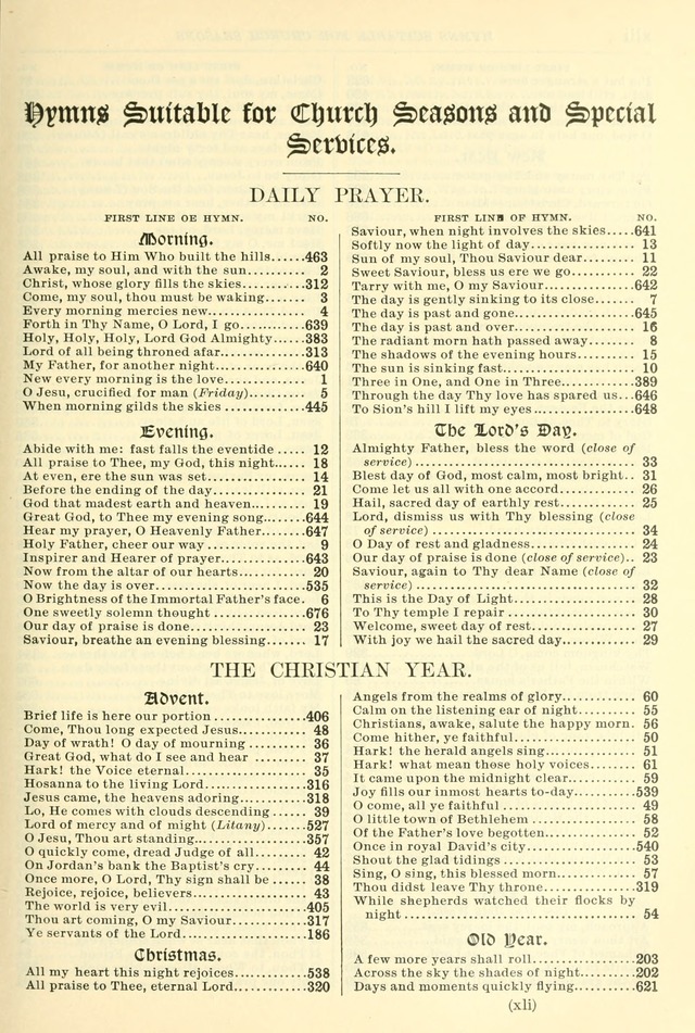 The Church Hymnal: revised and enlarged in accordance with the action of the General Convention of the Protestant Episcopal Church in the United States of America in the year of our Lord 1892. (Ed. B) page 41