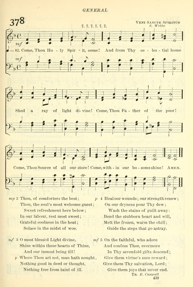 The Church Hymnal: revised and enlarged in accordance with the action of the General Convention of the Protestant Episcopal Church in the United States of America in the year of our Lord 1892. (Ed. B) page 487