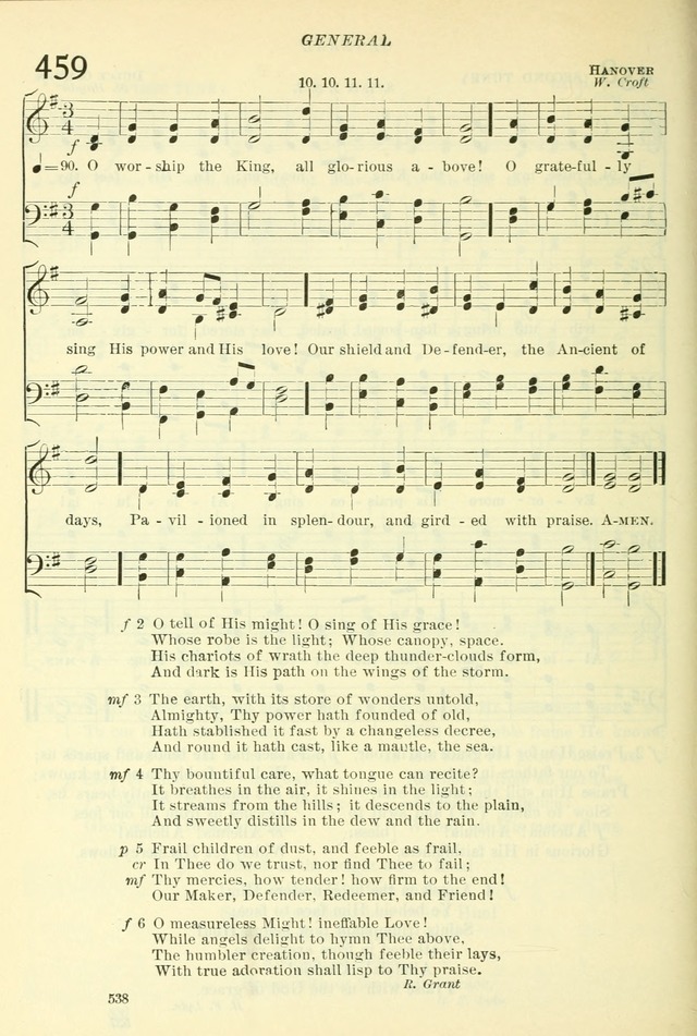 The Church Hymnal: revised and enlarged in accordance with the action of the General Convention of the Protestant Episcopal Church in the United States of America in the year of our Lord 1892. (Ed. B) page 586