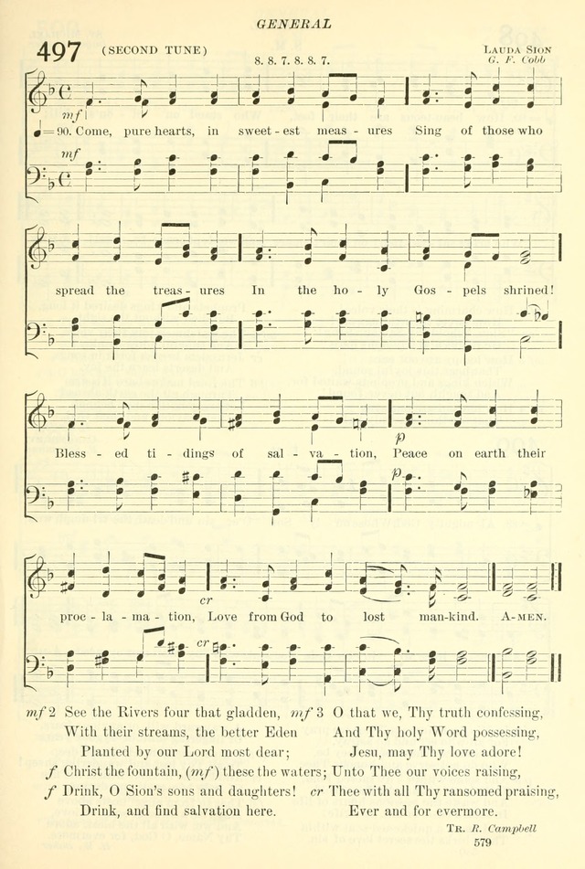 The Church Hymnal: revised and enlarged in accordance with the action of the General Convention of the Protestant Episcopal Church in the United States of America in the year of our Lord 1892. (Ed. B) page 627