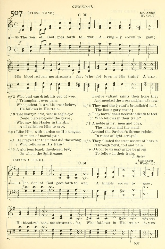 The Church Hymnal: revised and enlarged in accordance with the action of the General Convention of the Protestant Episcopal Church in the United States of America in the year of our Lord 1892. (Ed. B) page 635