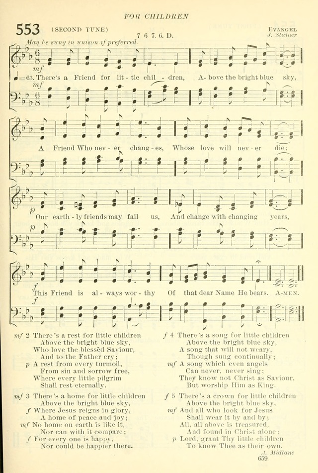 The Church Hymnal: revised and enlarged in accordance with the action of the General Convention of the Protestant Episcopal Church in the United States of America in the year of our Lord 1892. (Ed. B) page 707