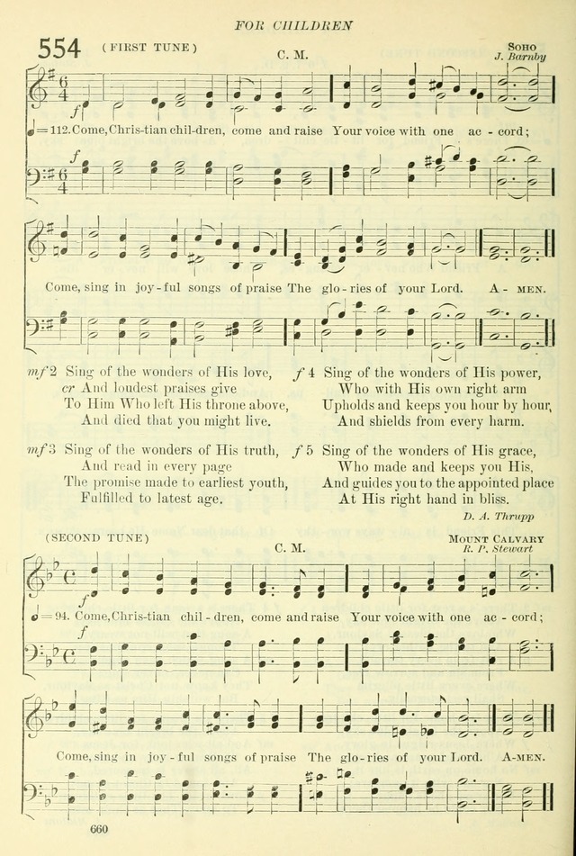 The Church Hymnal: revised and enlarged in accordance with the action of the General Convention of the Protestant Episcopal Church in the United States of America in the year of our Lord 1892. (Ed. B) page 708