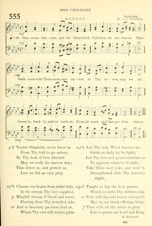 The Church Hymnal: revised and enlarged in accordance with the action of the General Convention of the Protestant Episcopal Church in the United States of America in the year of our Lord 1892. (Ed. B) page 709