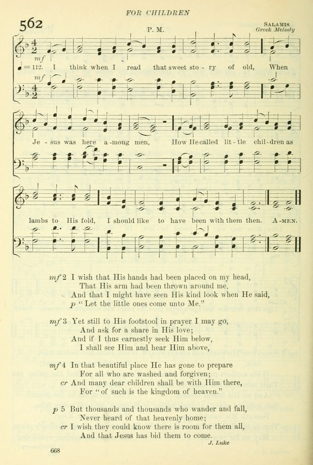 The Church Hymnal: revised and enlarged in accordance with the action of the General Convention of the Protestant Episcopal Church in the United States of America in the year of our Lord 1892. (Ed. B) page 716