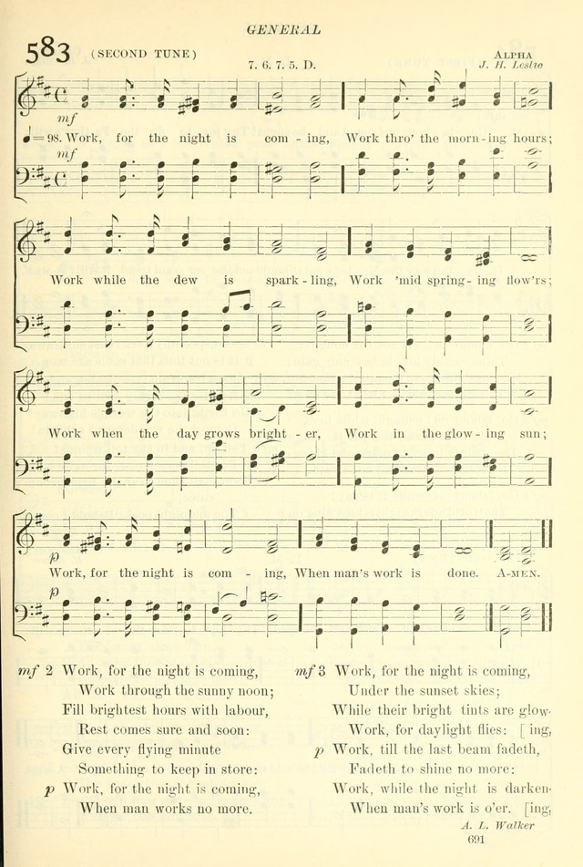 The Church Hymnal: revised and enlarged in accordance with the action of the General Convention of the Protestant Episcopal Church in the United States of America in the year of our Lord 1892. (Ed. B) page 739
