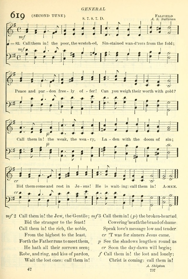 The Church Hymnal: revised and enlarged in accordance with the action of the General Convention of the Protestant Episcopal Church in the United States of America in the year of our Lord 1892. (Ed. B) page 785
