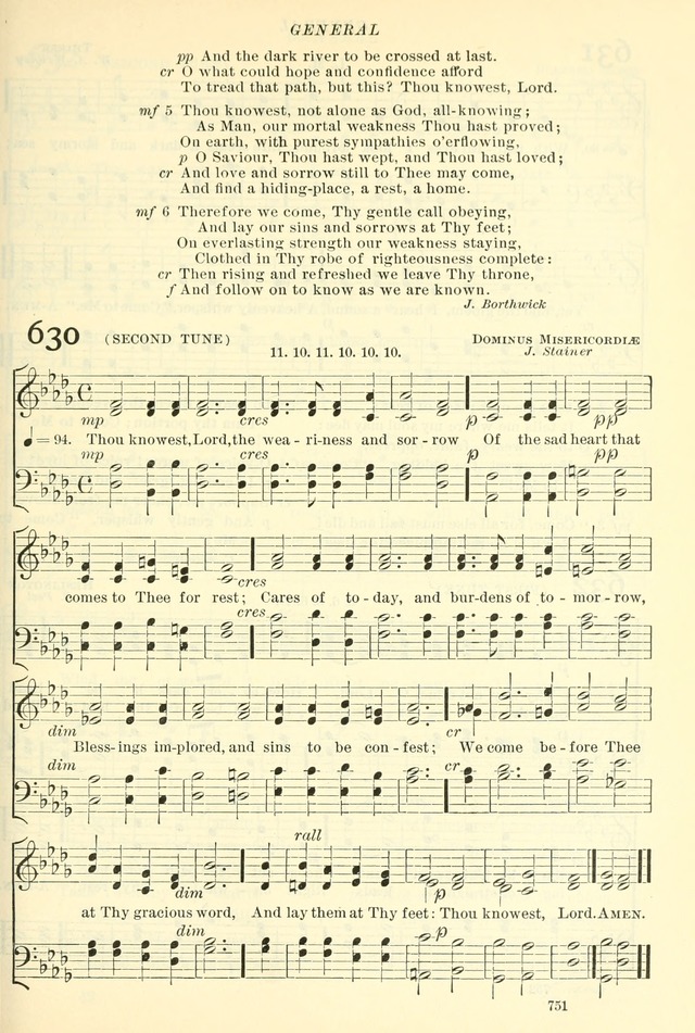 The Church Hymnal: revised and enlarged in accordance with the action of the General Convention of the Protestant Episcopal Church in the United States of America in the year of our Lord 1892. (Ed. B) page 799