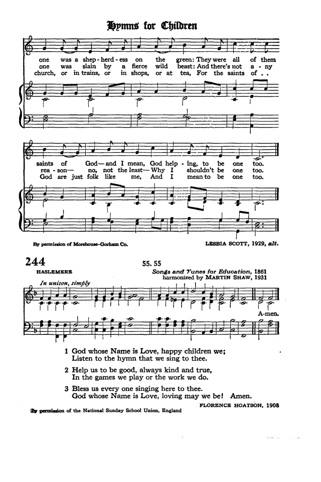 The Hymnal of the Protestant Episcopal Church in the United States of America 1940 page 305