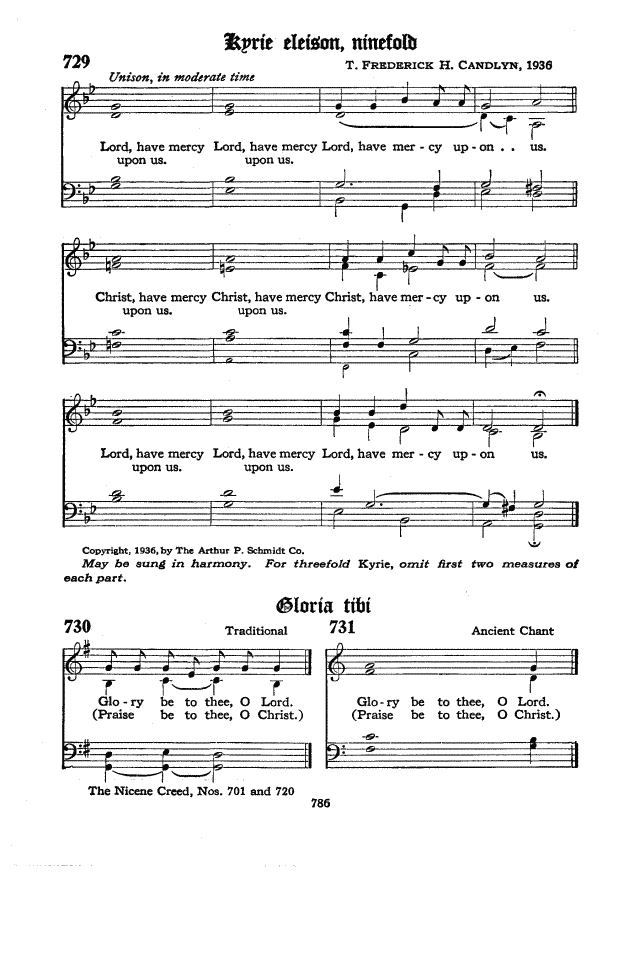 The Hymnal of the Protestant Episcopal Church in the United States of America 1940 page 786