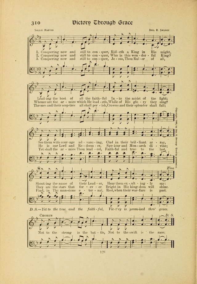 Hymns, Psalms and Gospel Songs: with responsive readings page 128