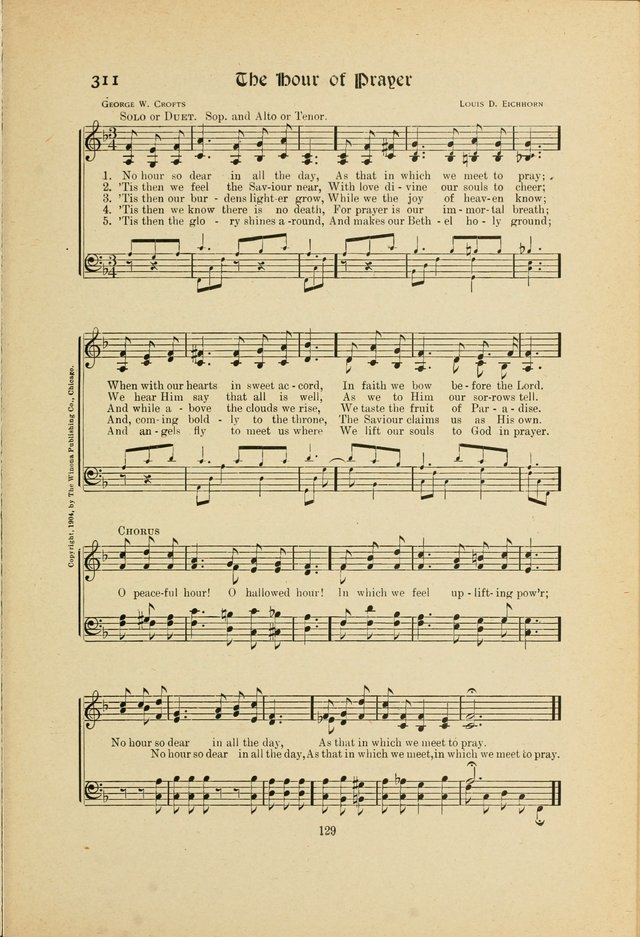 Hymns, Psalms and Gospel Songs: with responsive readings page 129