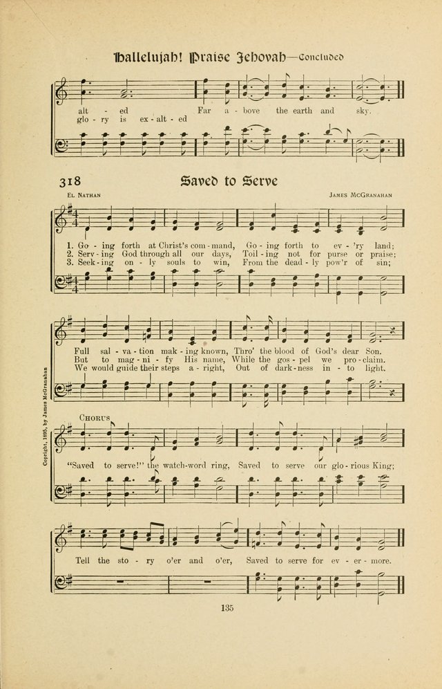 Hymns, Psalms and Gospel Songs: with responsive readings page 135