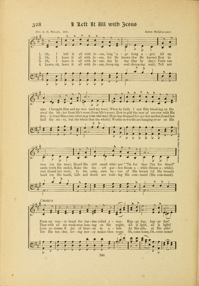 Hymns, Psalms and Gospel Songs: with responsive readings page 144
