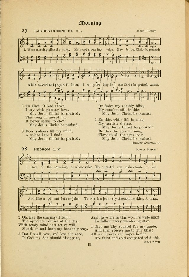 Hymns, Psalms and Gospel Songs: with responsive readings page 15