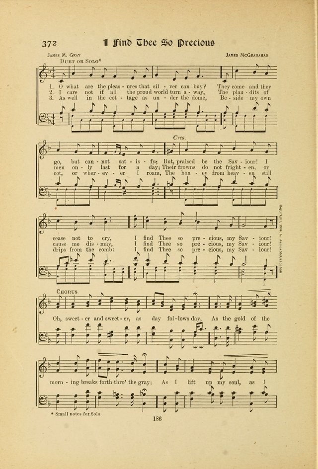 Hymns, Psalms and Gospel Songs: with responsive readings page 186
