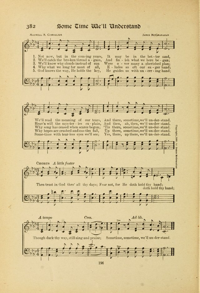 Hymns, Psalms and Gospel Songs: with responsive readings page 196