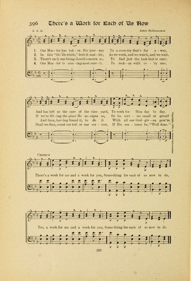 Hymns, Psalms and Gospel Songs: with responsive readings page 208