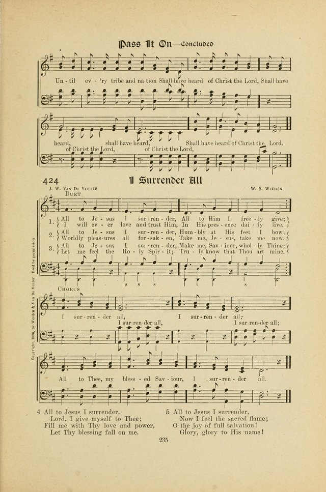Hymns, Psalms and Gospel Songs: with responsive readings page 235