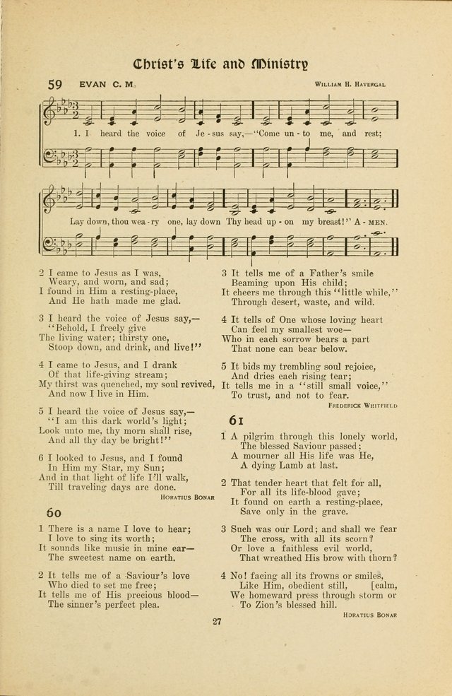 Hymns, Psalms and Gospel Songs: with responsive readings page 27