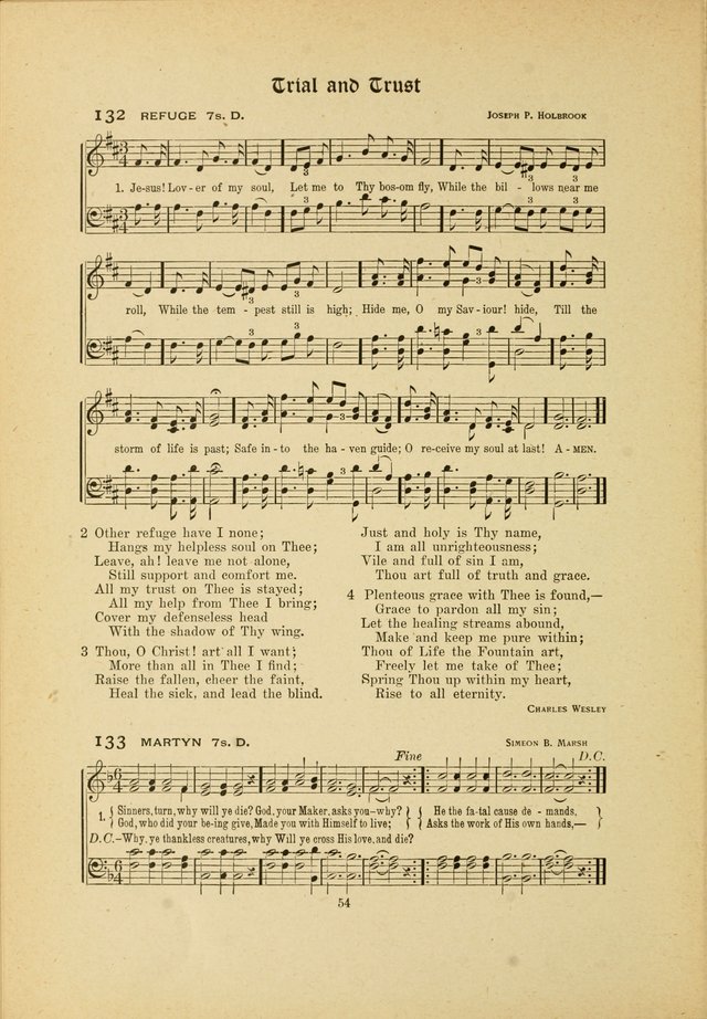 Hymns, Psalms and Gospel Songs: with responsive readings page 54