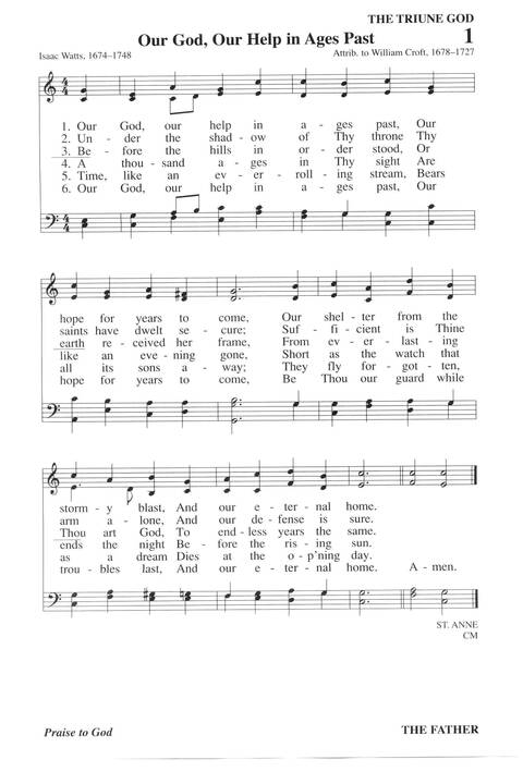 Hymns for a Pilgrim People: a congregational hymnal page 1