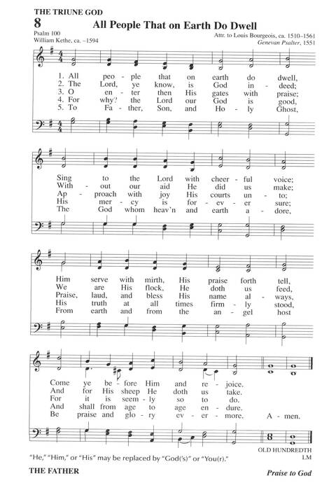 Hymns for a Pilgrim People: a congregational hymnal page 10
