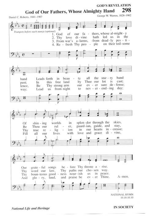 Hymns for a Pilgrim People: a congregational hymnal page 398