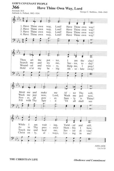 Hymns for a Pilgrim People: a congregational hymnal page 496